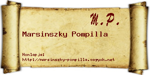 Marsinszky Pompilla névjegykártya